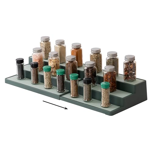 3 Tier Spice Rack Organizer (Set of 1 / Expandable Sage)