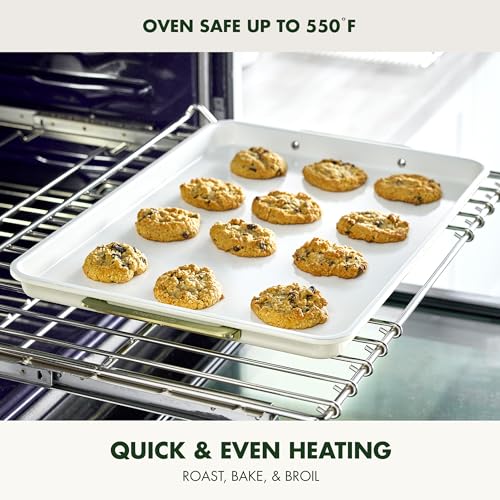 Bakeware 13" x 18" Ceramic Nonstick Half Sheet Pan (13" x 18" Half Sheet Pan / Cream)