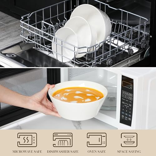White Serving Bowls Set of 3 (White / 35oz/60oz/105oz(3pcs))