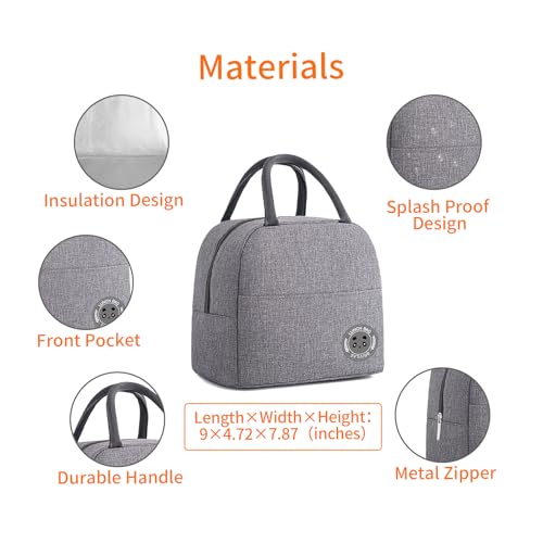 Bento Box Adult Lunch Box with lunch bag (Gray)