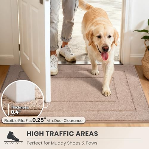 Dirt Trapping Door Mat Indoor Entrance (Beige / 34" x 59" (Rectangular))