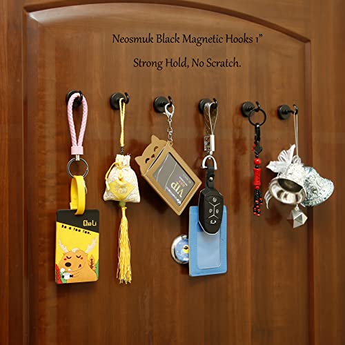 Magnetic Hooks (Black / 1.02 inches)