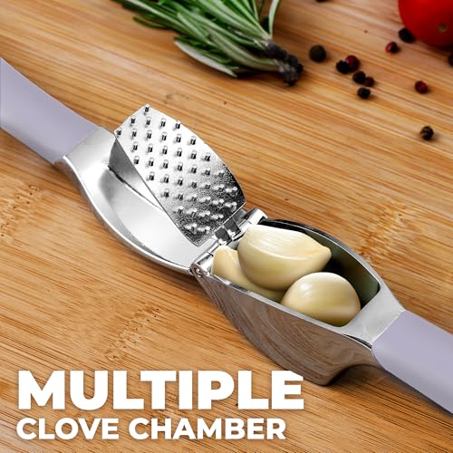 Metal Comfort Grip Garlic Press (Dusty Lavender)