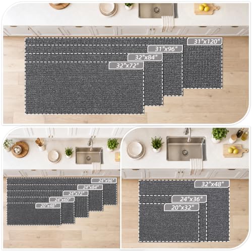 Kitchen Rugs 32"x48" (Charcoal / 32" X 48" (Rectangular))