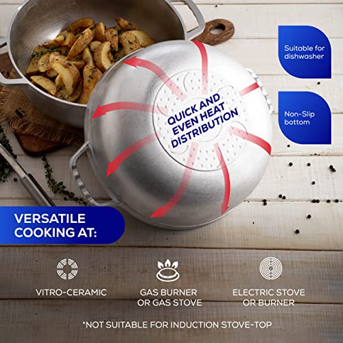 1.8 QT / 1.7 Liter) Small Caldero Pot with Lid, Cast Aluminum Rice & Cooking Pot, 6 Cup Capacity for Rice, Beans, Sauces, Sides & Small-Batch Cooking (1.8 Quarts)