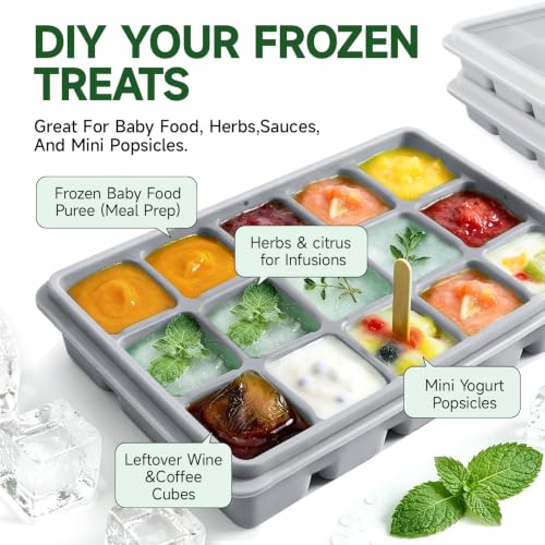 Ice Cube Trays Set of 2 (Snow Gray)