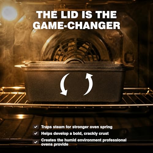 Cast Iron Bread Loaf Pan with Lid