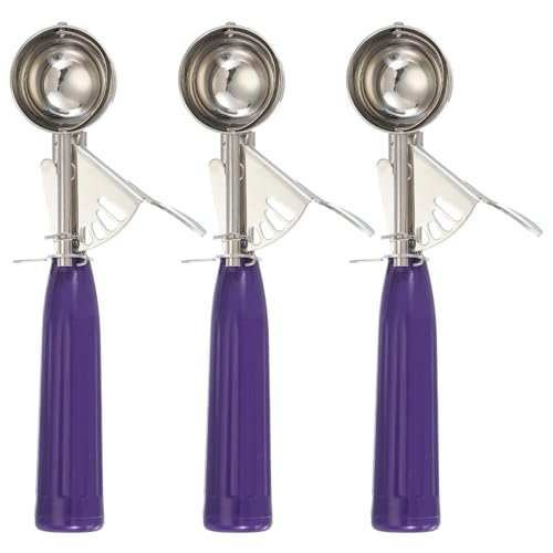 3 Pcs Cookie Scoops Ice Cream Scoop w (4.5 cm / Purple)