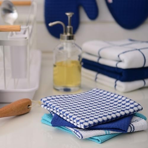 Premium Waffle Dish Cloths (Breeze / 8-Pack)