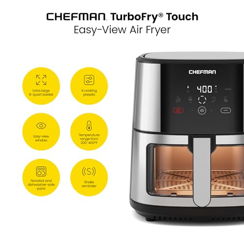 Easy View Air Fryer (8.0 Quarts / Stainless steel)