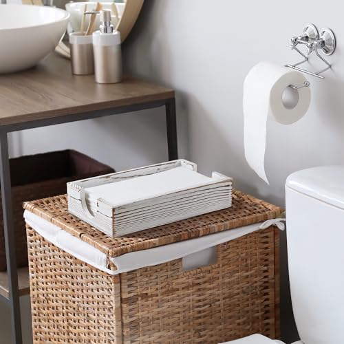 Napkin Holder for Bathroom (Rustic White)