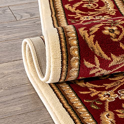 Timeless Collection Fleur De Lis Ivory 6x9 Luxurious Traditional French Aubusson Oriental Area Rug Perfect for Living Room Bedroom or Dining Room Easy (6'7" x 9'3" (Rectangular) / Ivory)