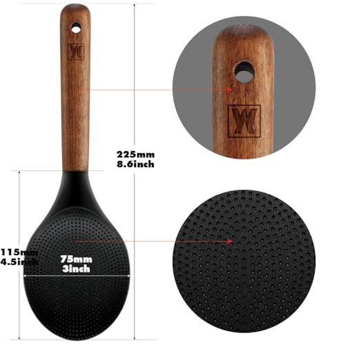 Silicone Rice Paddle with Wooden Handles (1633)