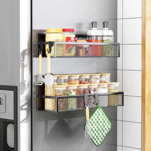 Magnetic Spice Rack for Refrigerator (2 Pack)