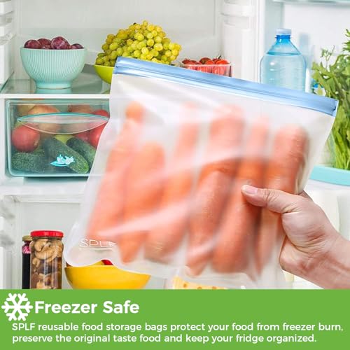 12 Pack Dishwasher Safe Reusable Snack Bags (12 Pack-12 Snack / Colorful)