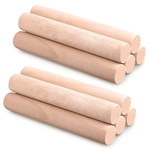 10 Pieces Small Rolling Pin Wood Mini Dumpling Dough Roller