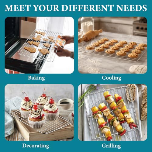 Cooling Rack Silver Stainless Steel Baking Rack for Oven