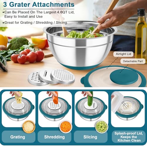 Mixing Bowls with Colander (Navy Blue)