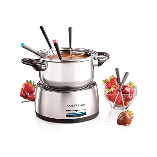 FPS200 6 Cup Stainless Steel Electric Fondue Pot with Temperature Control (Stainless / 1.5 Quarts)