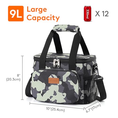 Insulated Lunch Box for Men (Camouflage / Medium(9L))