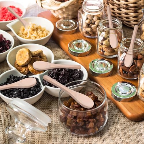 100 Pcs Small Wooden Spoons (Light Wood)