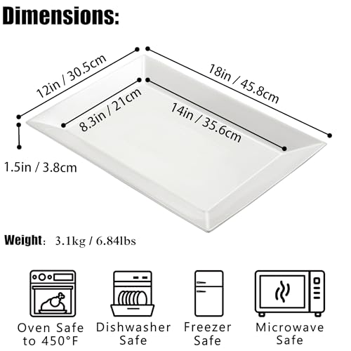 18" x 12" Large Serving Platters Set of 2