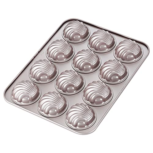 Madeleine Mold Cake Pan (01 - Spherical Shell 12 Cups)