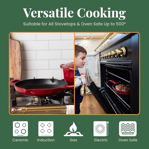 Enameled Cast Iron Skillet (Cabernet)