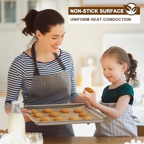 Baking Sheet Pan Set of 2 (15x10x1 inch Set / Champagne Gold)