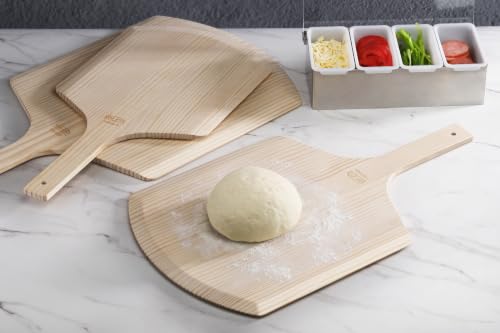 50226 Wooden Pizza Peel (12" x 14" Blade | 22" Overall)