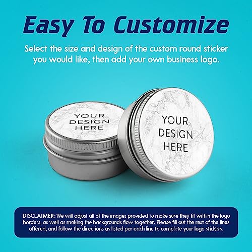 100 Custom Vinyl Stickers (Silver Marble / 5x5)