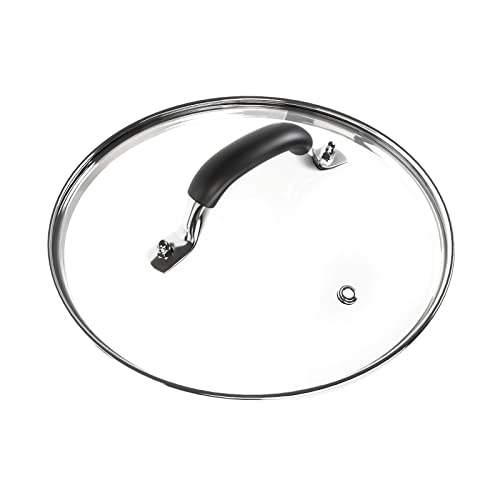 8 Inch Tempered Glass Lid Compatible with 8" Lodge Cast Iron Skillet and 2 Quart Serving Pots (8 INCH)