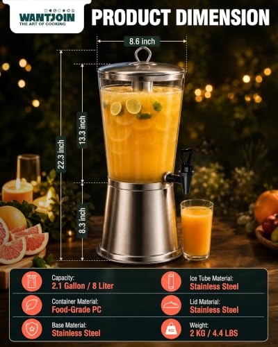 Beverage Dispenser With Stand (2 Gallon)