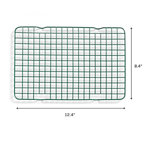 Non Stick Wire Cooling Rack (Little Chill (12.4" x 8.4") / Broccoli)