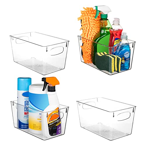 Clear Plastic Storage Bins (4 Pack)