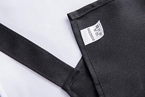 12 Pack Plain Bib Aprons with 2 Pockets (Pink)
