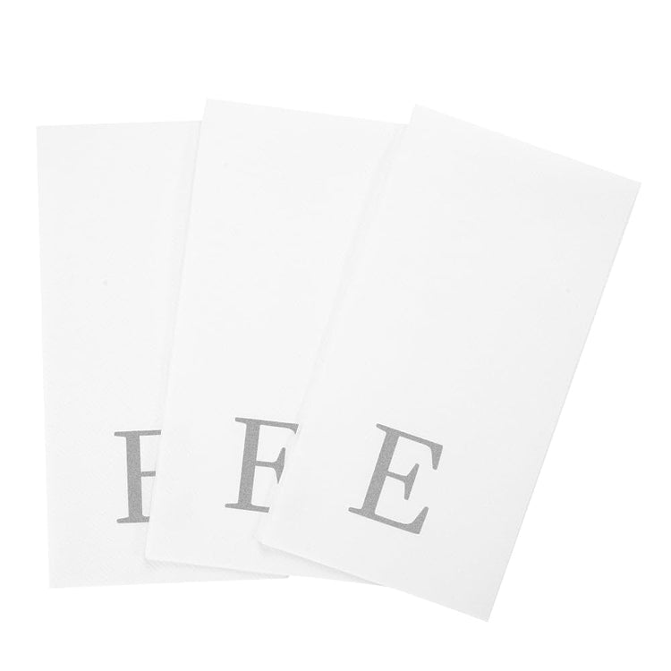 Silver Letter E Linen (Silver / 2000 Count / E)