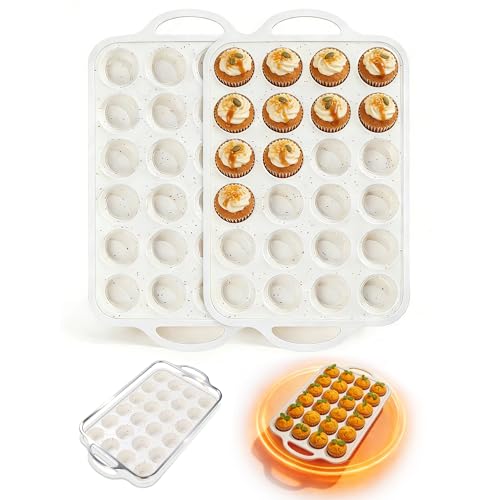 Silicone Muffin Pans With Metal Reinforced Frame (Mini: 24cups)