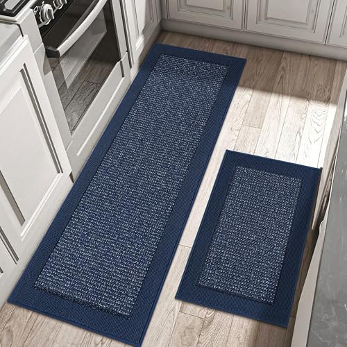 Kitchen Rugs Set of 2 (Blue / 20"x32"+20"x48" (Rectangular))