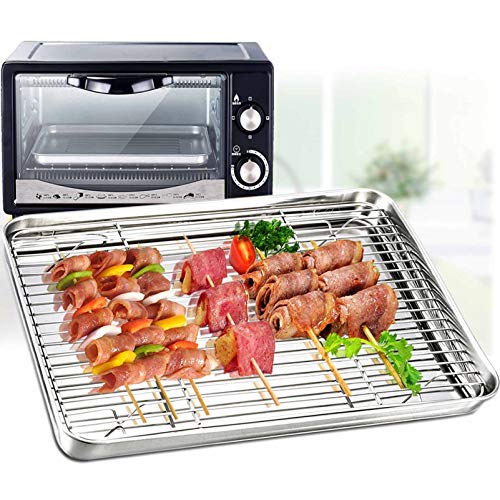 Baking Sheet with Cooling Rack Set (12.5 x 9.5 x 1inch)