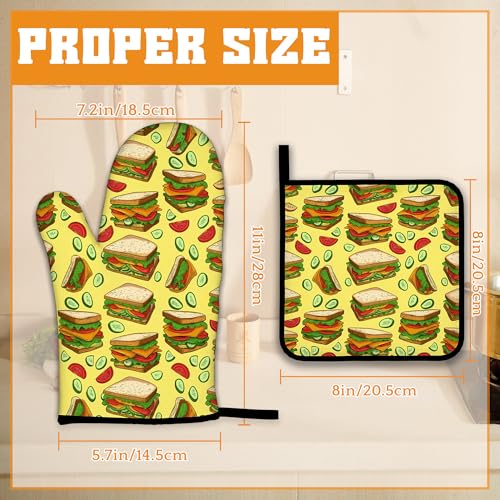 Cute Sandwich Oven Mitts and Pot Holders (Cute Sandwich)