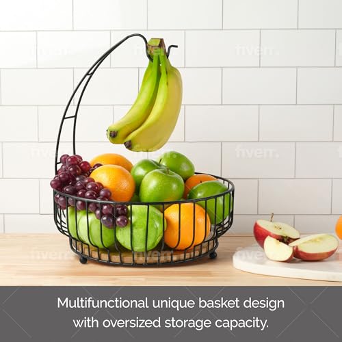 Savannah Fruit Storage Basket with Removable Banana Hook (Fruit Storage Basket)