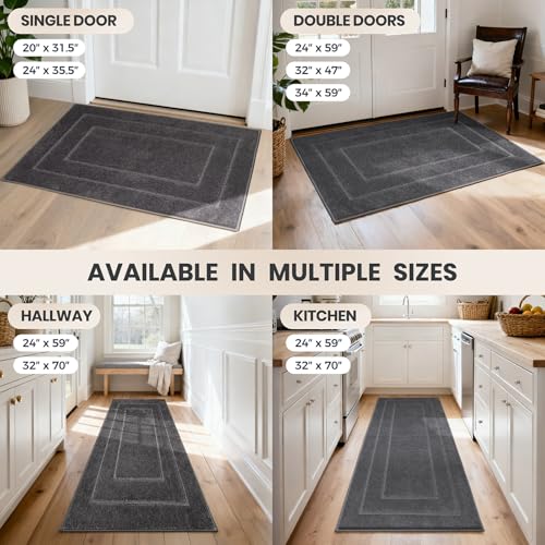 Hallway Runner Rug (Grey / 32" x 70" (Runner))