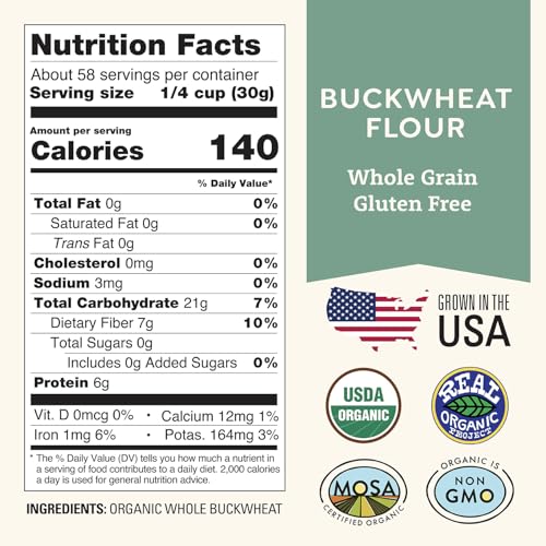 Organic Buckwheat Flour 5 lb (80 Ounce (Pack of 1))