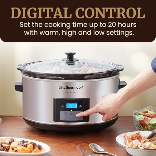 MST 900D Digital Slow Cooker (Stainless Steel/Black)