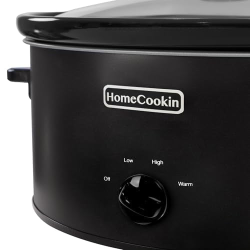 8 Quart Slow Cooker Oval Manual Pot Food Warmer with 3 Cooking Settings (8 Quarts / Black 2)