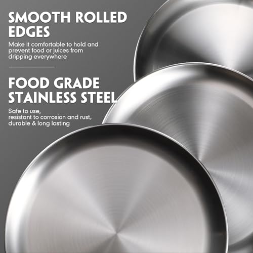 6 Pieces Silver Pizza Pans 8 Inch Bakeware (Silver / 8 Inch)