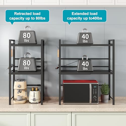 Microwave Oven Rack (Black / 3 Tier (Without Spice Rack))