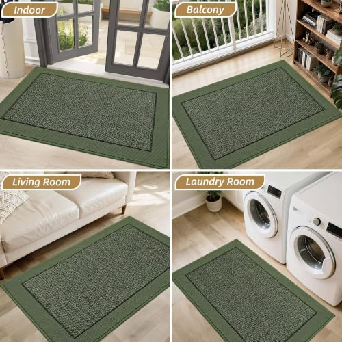 Indoor Door Mat 24" x 36" (Green / 24" X 36" (Rectangular))