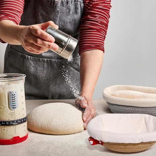 Cotton Rope Banneton Bread Proofing Basket Set (Oval and Round Basket Set)